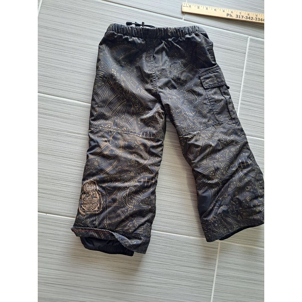 Obermeyer Adjustable Kids Snow Pants Tribal Print Size 4 Winter Sledding Ski - Picture 9 of 9